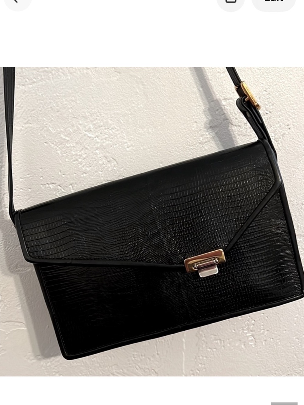 Copy- Roche Leather Company Tailored Black Burma Custom Made Bag Purse Crossbody